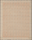08827 Indonesien - Vorläufer: 1946, Revolution Period In Java, 80 Sen Red, Complete Sheet Of 50, Right 2 C - Indonesien