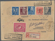 08839 Indonesien: 1950, Incoming-Blocked Mail: Germany Soviet Zone/DDR, Mixed Franking With 6 Stamps On Re - Indonesien