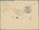 08905 Iran: 1904, 12 Ch. Provisoire Overprinted Rose On Cream Postal Stationery Envelope Tied By "TABRIZ" - Iran