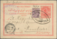 08907 Iran: 1906-13, Two Uprated Used Postal Stationery Cards, Both Addressed To England, On With Arrival - Iran