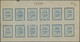 08908E Iran: 1906, Tebriz Issue 13 Ch. Blue Complete Sheetlet Of 12 Stamps Without Overprint, Imperf With M - Iran