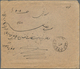 08909 Iran: 1909, Cover Bearing On Reverse 1ch. Violet On Blue, 6ch. Rose On Blue And Strip Of Three 10ch. - Iran