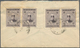 08927 Iran: 1924, 10 Ch. Dark Violet Two Pairs On Reverse Of Cover (few Toned Perfs), On Front Violet Twol - Iran