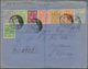 08929 Iran: 1926-29, Avec Reponse Cover Bearing Eight Values Reza Shah Pahlevi Up To 10 Ch. Bistre Brown F - Iran