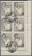 08948 Iran: 1950, Set Of Six Values In Corner Margin Blocks Of Six, Fine Cancelled, A Scarce Offer - Iran