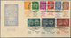 08952B Israel: 1948, Doar Ivri 3 M To 1000 M Complete Set Of 9 Values, All With Full TABs On First Day Cove - Sonstige & Ohne Zuordnung