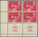 08959A Israel: 1950 40 Pr And 80 Pr "75 Years UPU" In Blocks Of Four From Left Lower Corner With Two TABs E - Autres & Non Classés