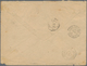 08970 Japan: 1876, FRENCH P.O., Cover Bearing Ceres Horiz. Pair 10c. Brown On Rose And Single 80c. Carmine - Autres & Non Classés