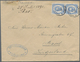 08973 Japan: 1883/88,  Merian Correspondence: Two Covers To Basel/Switzerland, UPU-Koban 5 S. Pair Tied 4- - Sonstige & Ohne Zuordnung