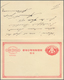 09009 Japanische Post In China: 1892, UPU Ereply Card 2+2 Sen Uprated Offices In China 1899 20 S. Both Can - 1943-45 Shanghai & Nankin