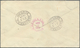 Delcampe - 09023 Japanische Post In Korea: 1924/38, Seoul Foreign Mail Types On Three Covers: "KEIJO CHOSEN" 1924 In - Militärpostmarken