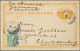 09061 Japan - Ganzsachen: 1892, UPU Double Card 3 S. Orange Uprated Koban 1 S. Green Canc. "YOKOHAMA 5 FEB - Cartes Postales