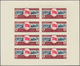 09099 Jemen: 1952, Four Different Imperforate Sheetlets Of Eight Incl. Building Definitives 12b. And 20b., - Jemen