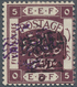 09167 Jordanien: 1923, 5/10 P. On 5 P. Violet With Double Violet Handstamp And Normal Black Overprint, Min - Jordanie