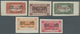 09172 Jordanien: 1925, Overprint Provisionals On Hedschas Stamps, Five Values Imperforated, Lightly Hinged - Jordanien
