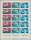 09200 Katar / Qatar: 1966, Olympic Games Mexico Revaluation Overprints, Imperforate Issue, Two Complete Sh - Qatar