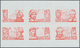 Delcampe - 09209 Katar / Qatar: 1971, Famous Persons Of Islam, Four Combined Proof Sheets On Gummed Paper, Colours "v - Qatar