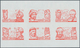 09211 Katar / Qatar: 1971, Famous Persons Of Islam, Four Combined Proof Sheets On Gummed Paper, Colours "v - Qatar