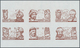 Delcampe - 09211 Katar / Qatar: 1971, Famous Persons Of Islam, Four Combined Proof Sheets On Gummed Paper, Colours "v - Qatar