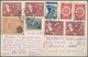 09229 Korea-Nord: 1951/54, 5 W./6 W. Reddish Orange W. 4th Anniversary 10 W. Imperf. (4) Etc. Tied "54.7.1 - Corée Du Nord