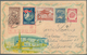 09232 Korea-Nord: 1955/61, Four Airmail Covers (inc. Two Registered) Used To Czechoslovakia. - Korea (Nord-)