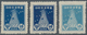 09232A Korea-Süd: 1948/49, Kyongju Observatory In Blue, Dark Blue And Cobalt Blue, Mint Never Hinged MNH (M - Corée Du Sud