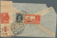 09239 Kuwait: 1941, India 3pi. Slate And Kuwait 2a. Vermilion On Reverse Of Airmail Cover Oblit. By C.d.s. - Kuwait