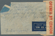 09239 Kuwait: 1941, India 3pi. Slate And Kuwait 2a. Vermilion On Reverse Of Airmail Cover Oblit. By C.d.s. - Kuwait