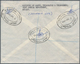 09249 Kuwait: 1963, Freedom From Hunger, Complete Set (4 F And 20 F Stamps Twice) On Registered Airmail Fi - Kuwait