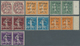 09349 Libanon: 1924/1925, Bilingual Overprints, Ten Values As Horiz. Pair (8) Resp. Block Of Four (2), One - Liban