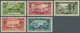 09356 Libanon: 1926, War Refugee Relief, Group Of Five Values With Inverted Overprint, Unmounted Mint. Mau - Liban