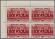 09396 Libanon: 1936, Franco-Lebanese Treaty, Not Issued, 0.50pi. Red, Marginal Block Of Four From The Uppe - Libanon