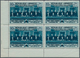 09401 Libanon: 1936, Franco-Lebanese Treaty, Not Issued, 10pi. Blue, Marginal Block Of Four From The Lower - Liban