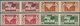 09411 Libanon: 1936, Tourism And Sports Complete Set Of 8 Imperf Pairs, Mint Light Hinged, Very Fine, A Ve - Liban