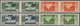 09411 Libanon: 1936, Tourism And Sports Complete Set Of 8 Imperf Pairs, Mint Light Hinged, Very Fine, A Ve - Libanon