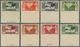 09412 Libanon: 1936, Tourism (designs "Skiing" And "Coastline"), 0.50pi. To 25pi., Complete Set Of Eight V - Libanon