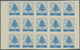 09508 Libanon: 1953, Definitive 'CEDAR' 0.50pia. Pale Blue IMPERFORATE Block Of 15 With Margins On Both Ve - Liban