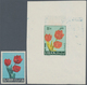 09520 Libanon: 1960 Ca., Tulip 23 Pia. Unissued Value Color Trial Proof On Both Sides Of Sheetlet And Sing - Libanon