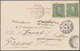 09537 Macau: 1903, 2 A Blue-green And Black, Horizontal Pair On Picture Ppc From MACAU, 30.ABR.06, Via Tra - Sonstige & Ohne Zuordnung