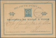 09539 Macau - Ganzsachen: 1885 (ca.), Stationery Card 10 R. Blue Canc. "MACAO DE 30 89" Used Local With Pr - Ganzsachen