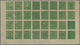 09570 Nepal: 1898/1917, 4a Dull Green Pin-perf Part Sheet Of 32 Unused (without Gum As Issued), Including - Népal