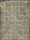 09571 Nepal: 1899/1917, ½a Black Siva's Bow And Khukris, Scott #10, Two Complete Sheets Used With Telegrap - Nepal