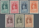 09586A Niederländisch-Indien: 1923, Wilhelmina 5 C To 5 G "25 Years Jubilee" Complete Set Of Seven Values I - Indes Néerlandaises