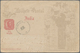 09592 Oman: 1898, Postal Stationery Card Portuguese India 1/4 De Tanga Tied By Clear "SALIGAO ABR" Cds. Ad - Oman