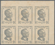 09628 Philippinen: 1946/1954: Manuel Quezon Issue, Mint Imperforated Block Of 6 In Grey, And Imperforated - Philippines