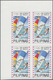 Delcampe - 09630 Philippinen: 1984, Olympic Games Imperforated Complete Set, Blocks Of Four From The Top Margin Of Th - Philippines