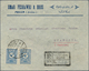 09707 Saudi-Arabien - Nedschd: 1929, Registered Commercial Cover Bearing Two 1 3/4 Pia. Grey Blue Tied By - Saudi-Arabien