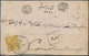 09708 Saudi-Arabien: 1891, 2 Pia. Yellow 1890 Issue On Cover Front (Uexkull Unrecorded Value) Tied By "DJE - Arabie Saoudite