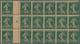 09833 Syrien: 1920, O.M.F. 1pi. On 5c. Green, Gutter Block Of 18 With Inverted Overprint (one Stamp Pin Ho - Syrien