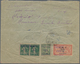 09836 Syrien: 1921, Air Mail Violet Handstamped Issue "POSTE PAR AVION" Pair 1p./5c. Green, 5p./15c. Olive - Syrien